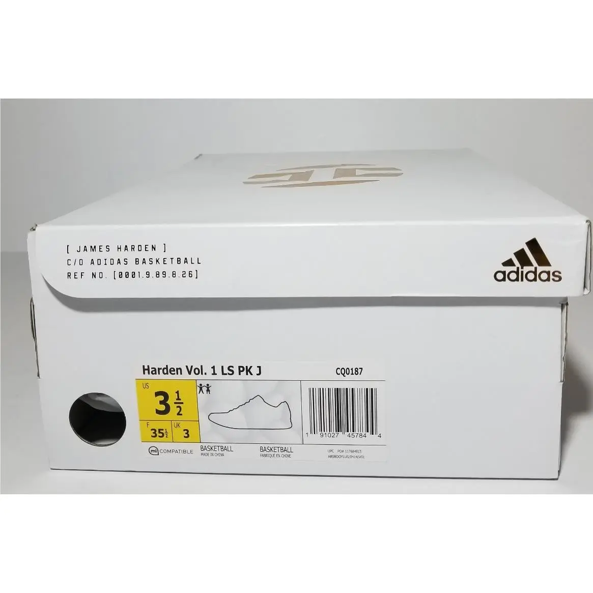 Adidas shoes - adidas Harden Vol. 1 - Harden - White/Clear Grey/Lt Solid Grey 8