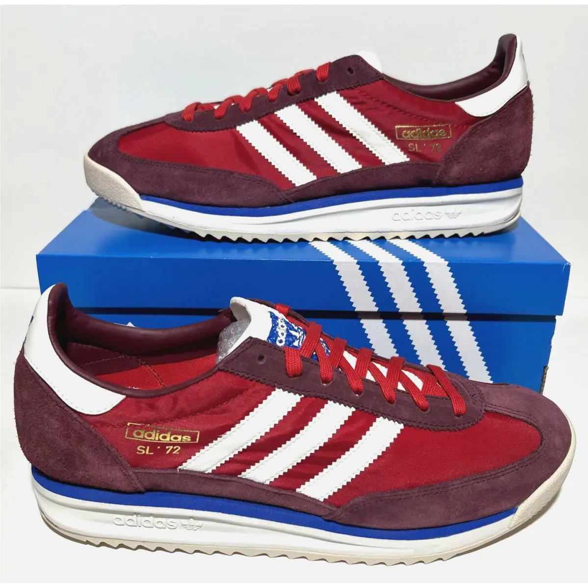 Adidas shoes - Adidas Originals SL 72 RS - Blue/Core White/Better Scarlet 2
