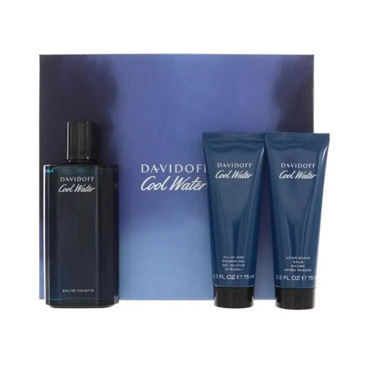 Davidoff Cool Water 3 Piece Gift Set For Men Shower Gel Edt After Shave