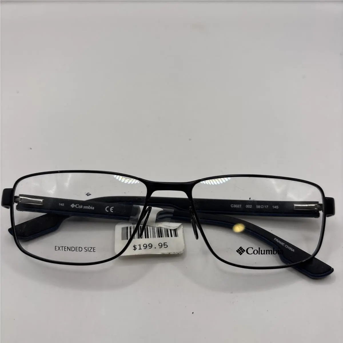 Columbia C3027 002 Black Blue Eyeglasses 58-17