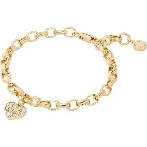 Boxed Michael Kors Chain Bracelet with Crystal Heart :
