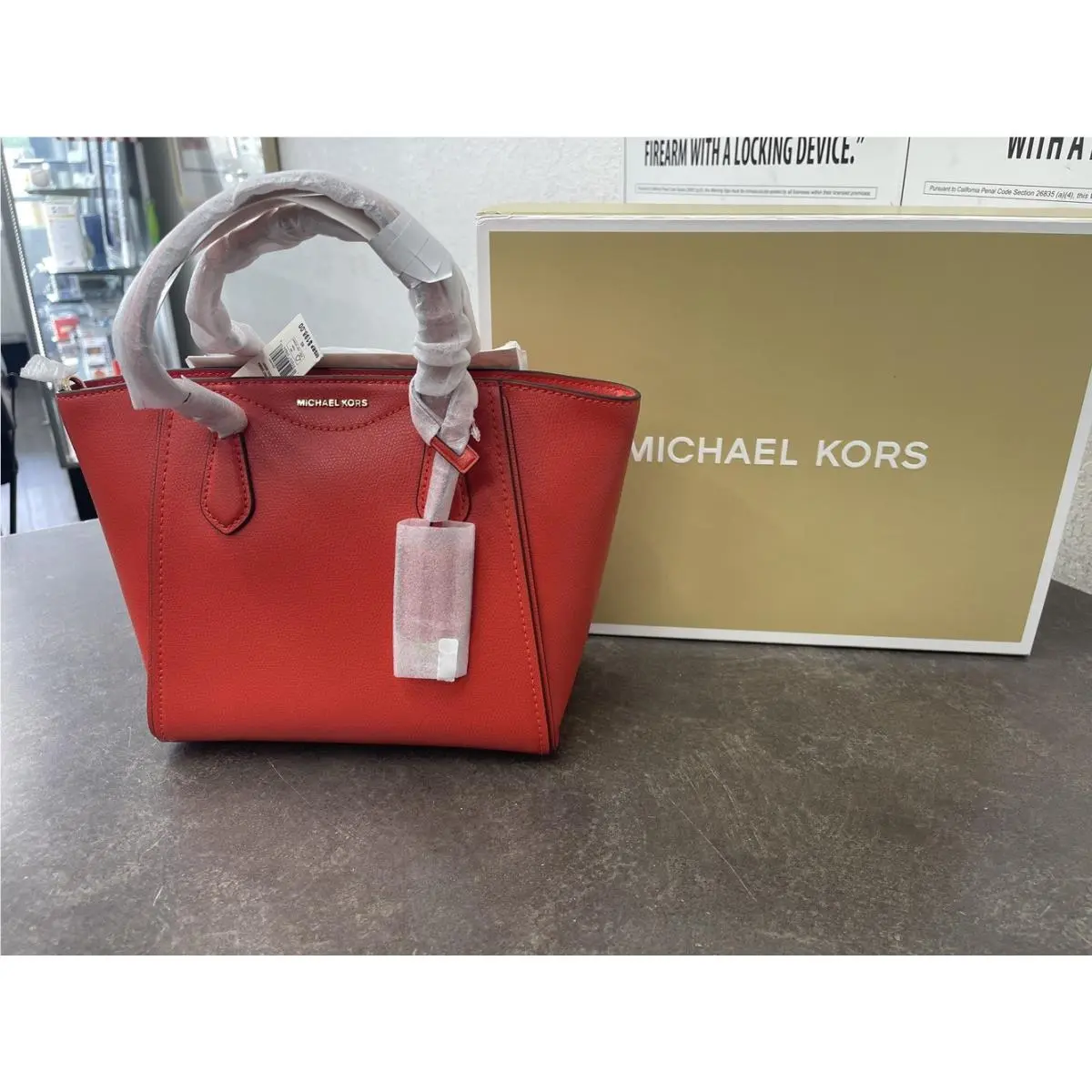 Michael Kors Taryn Small Leather Convertible Crossbody Bag - Burnt Sienna