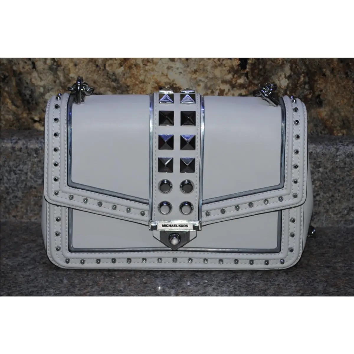 Michael Kors Soho Leather Bag Optic White