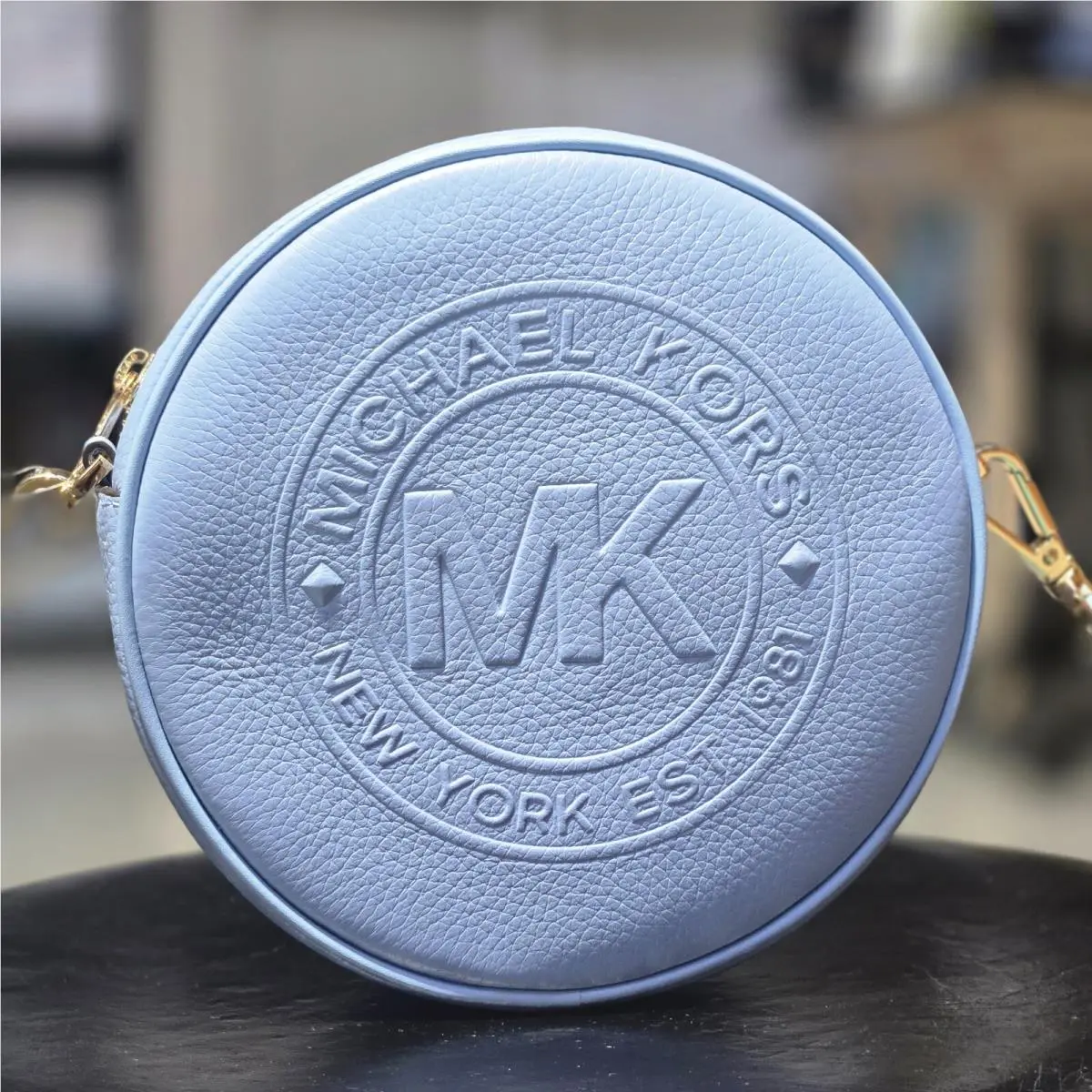 Michael Kors Fulton Small Logo Debossed Leather Canteen Crossbody Bag