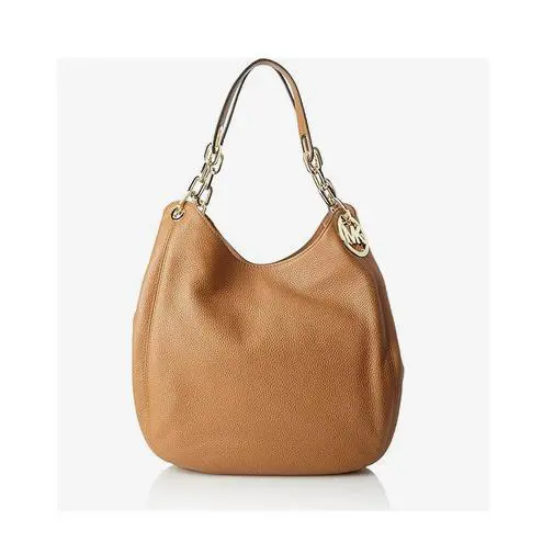 Michael Kors Fulton Large Leather Shoulder Tote Bag-peanut/gold
