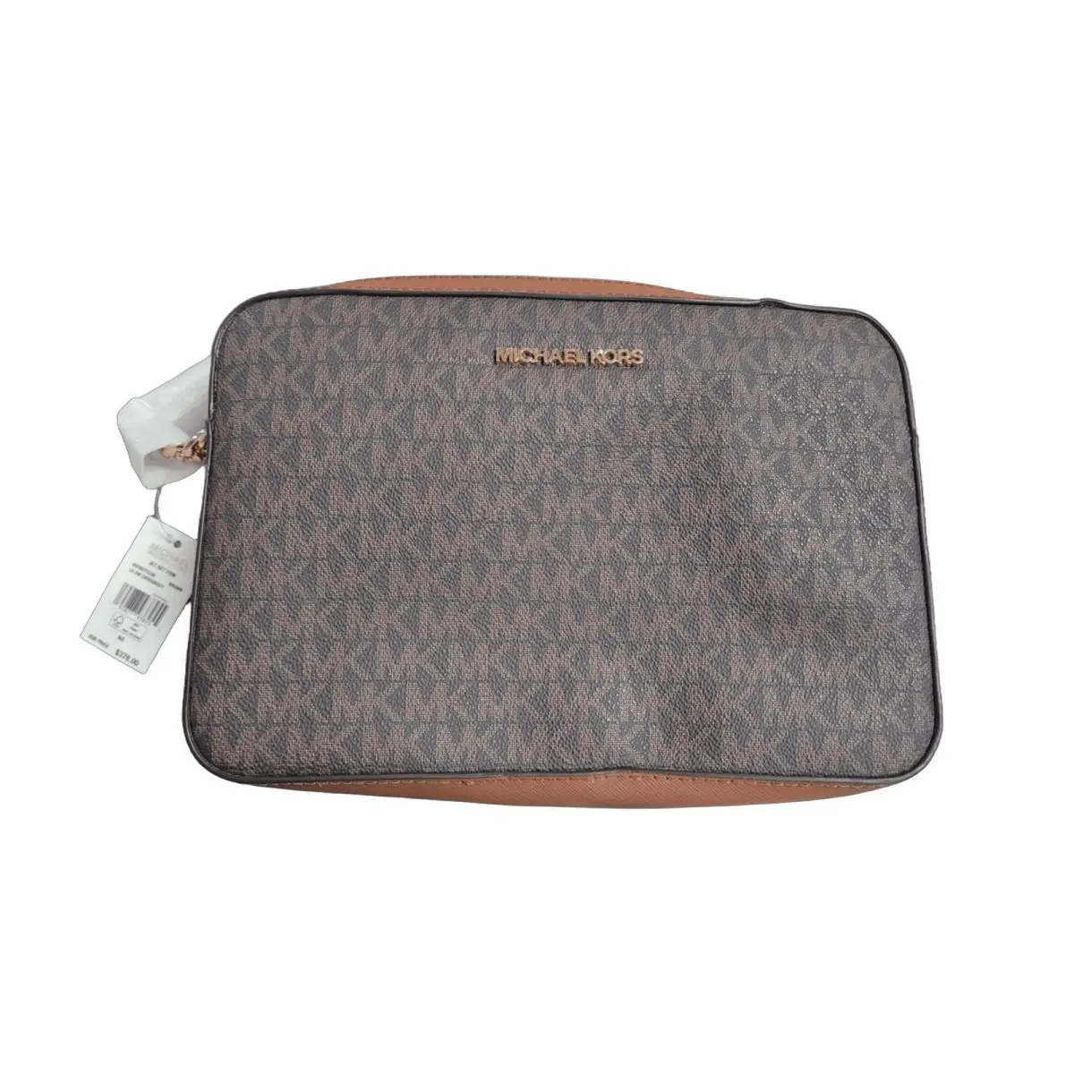 Michael Kors Jet Set East West Crossbody Handbag in Saffiano Brown