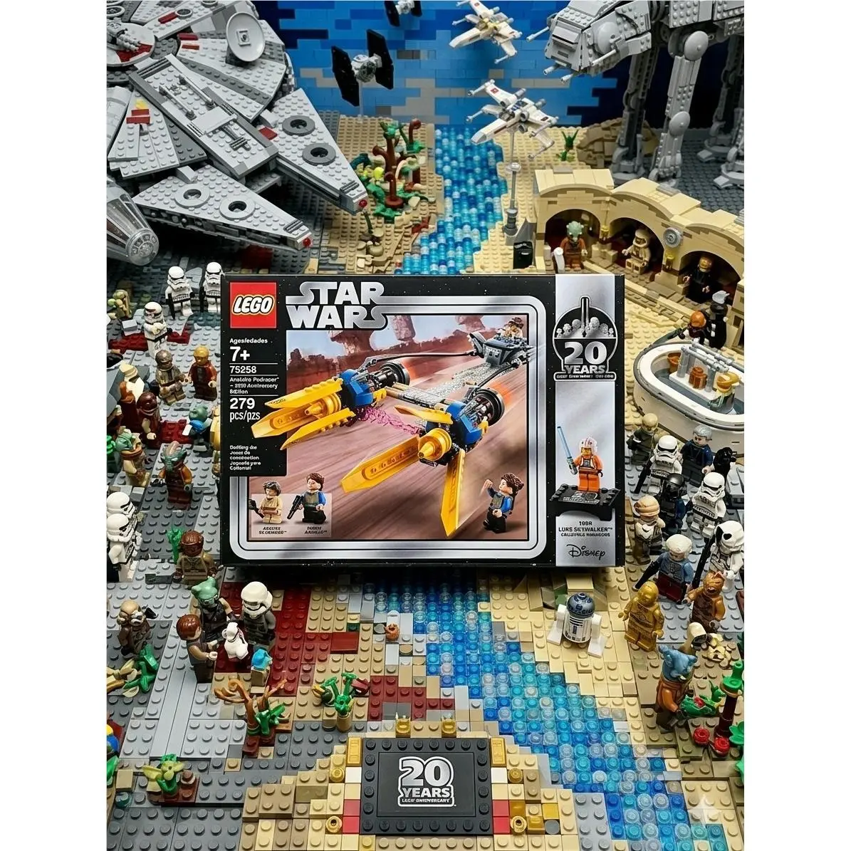 Retired Lego Star Wars Set 75258 Anakin`s Podracer 20th Anniversary Edition
