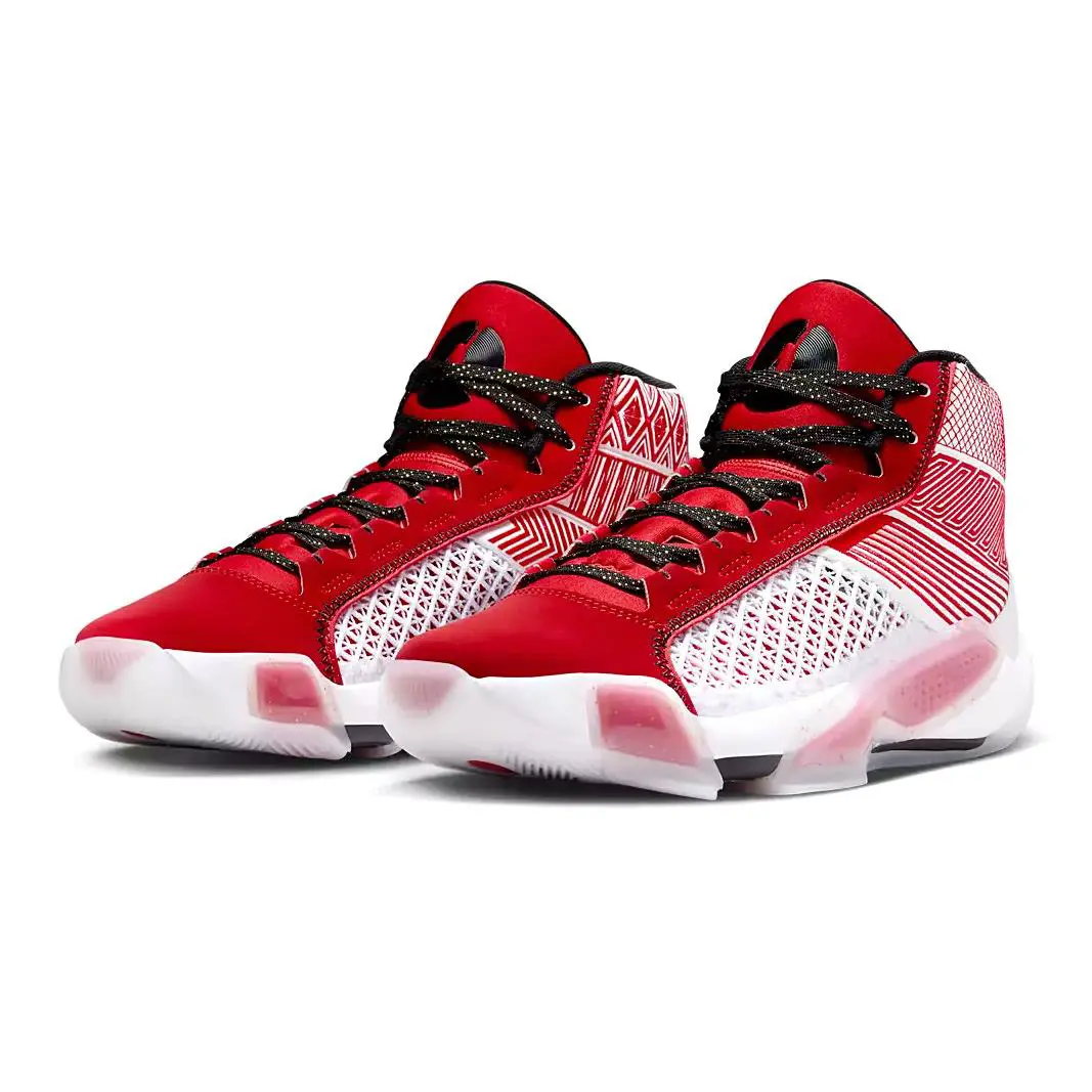 Nike Air Jordan Xxxviii 38 Red White Celebration Basketball Athletic Shoes - Red