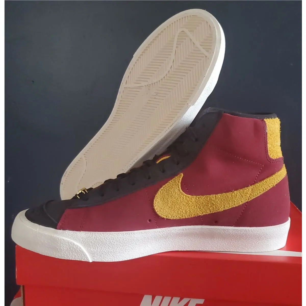 Nike shoes - Air Jordan 1 Mid - Air Mid - CU6442 001 - Black Team Red University Gold 0