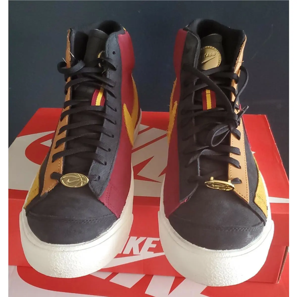 Nike shoes - Air Jordan 1 Mid - Air Mid - CU6442 001 - Black Team Red University Gold 6