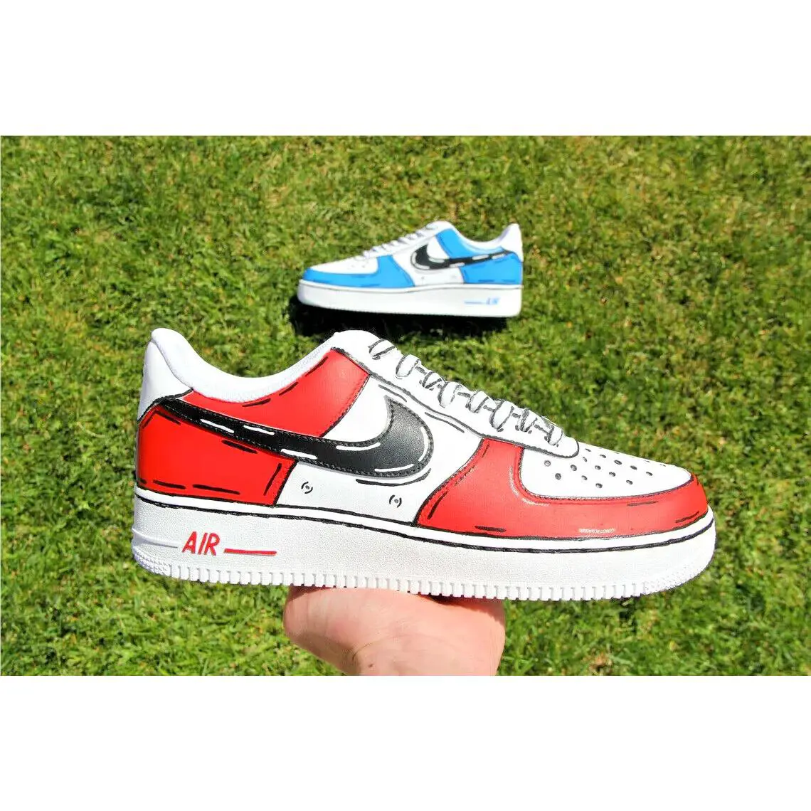 Nike shoes - Nike Air Force 1 - Air Force - CW2288-111 - White, Two Tone: Cartoon Red White Blue 1