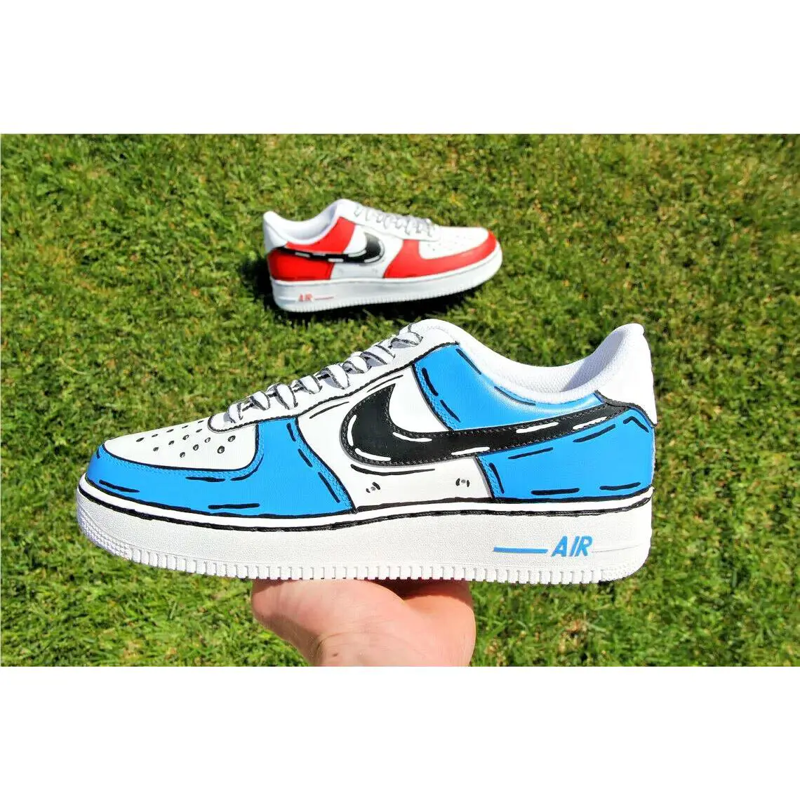 Nike shoes - Nike Air Force 1 - Air Force - CW2288-111 - White, Two Tone: Cartoon Red White Blue 2