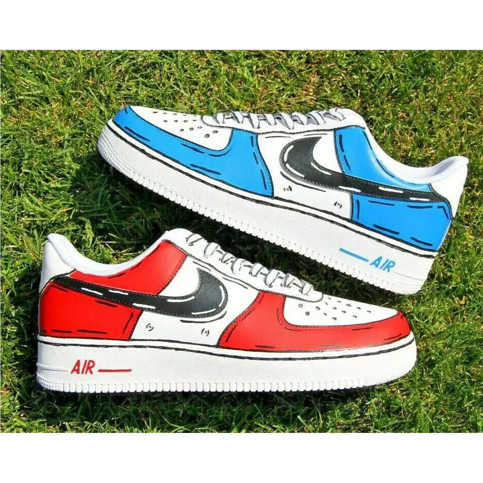 Nike shoes - Nike Air Force 1 - Air Force - CW2288-111 - White, Two Tone: Cartoon Red White Blue 9