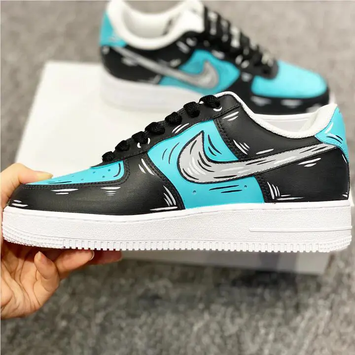 Nike shoes - Nike Air Force 1 - Air Force - DD8959-100 - White, Two Tone: Cartoon Red Swoosh Black Outline 0