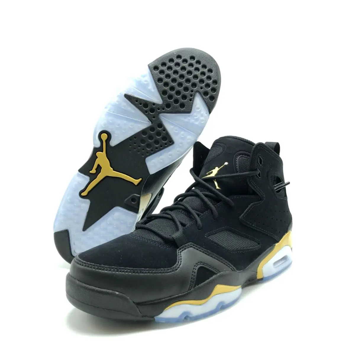 Men Nike Air Jordan True Flight Club 91 Black Metallic Gold DC7329 007 - Black