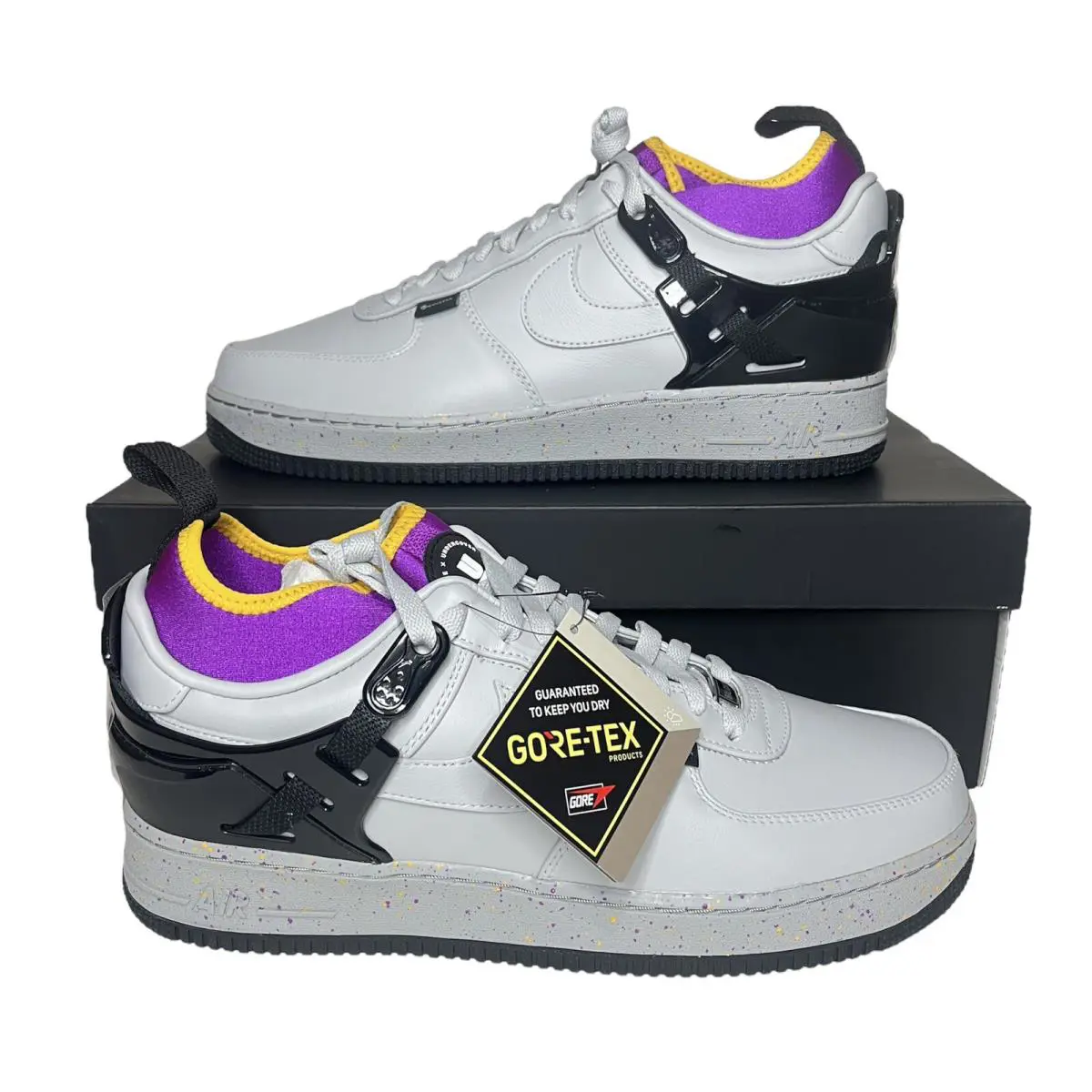 DQ7558-001 Mens Nike x Undercover Air Force 1 Low SP Gore-tex Grey Fog Black - Gray