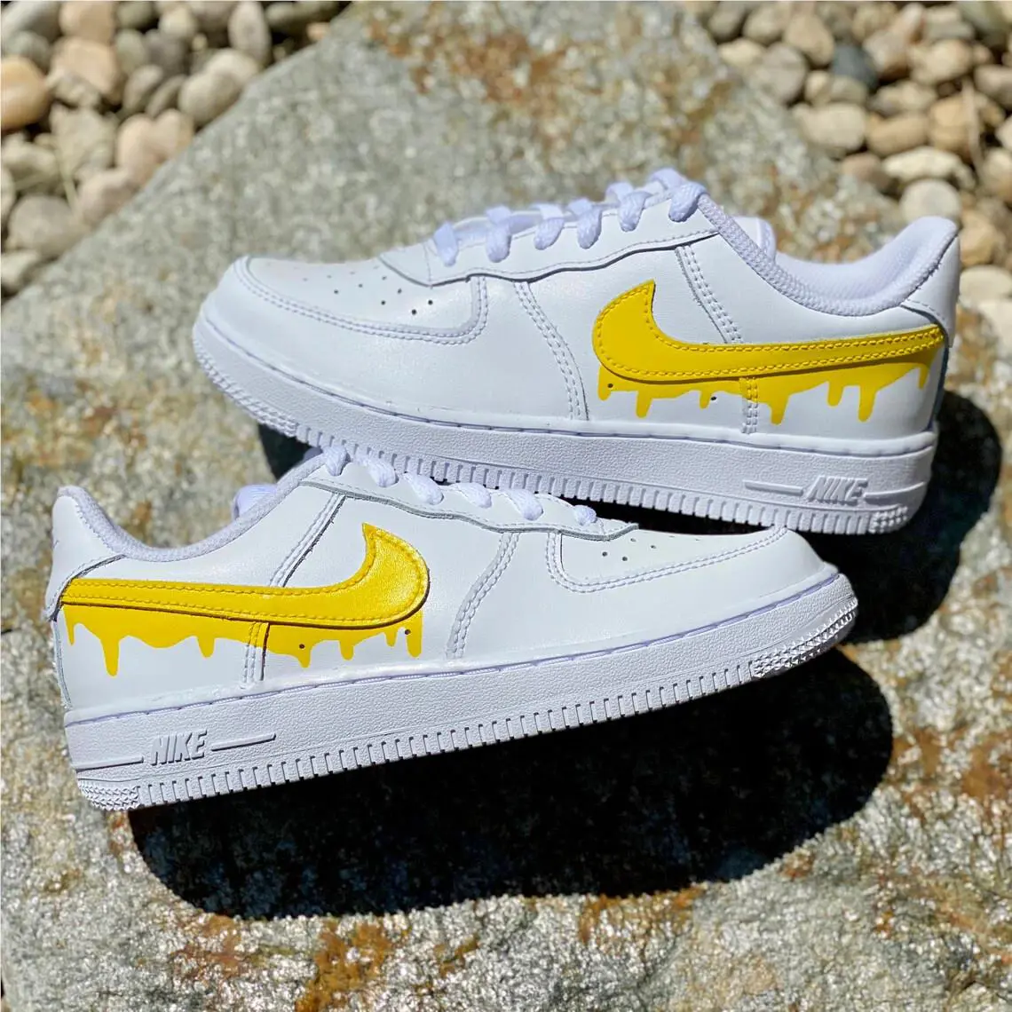 Nike shoes - Nike Air Force 1 - Air Force - CW2288-111 - White, Two Tone: Yellow White Two Tone Drip 20