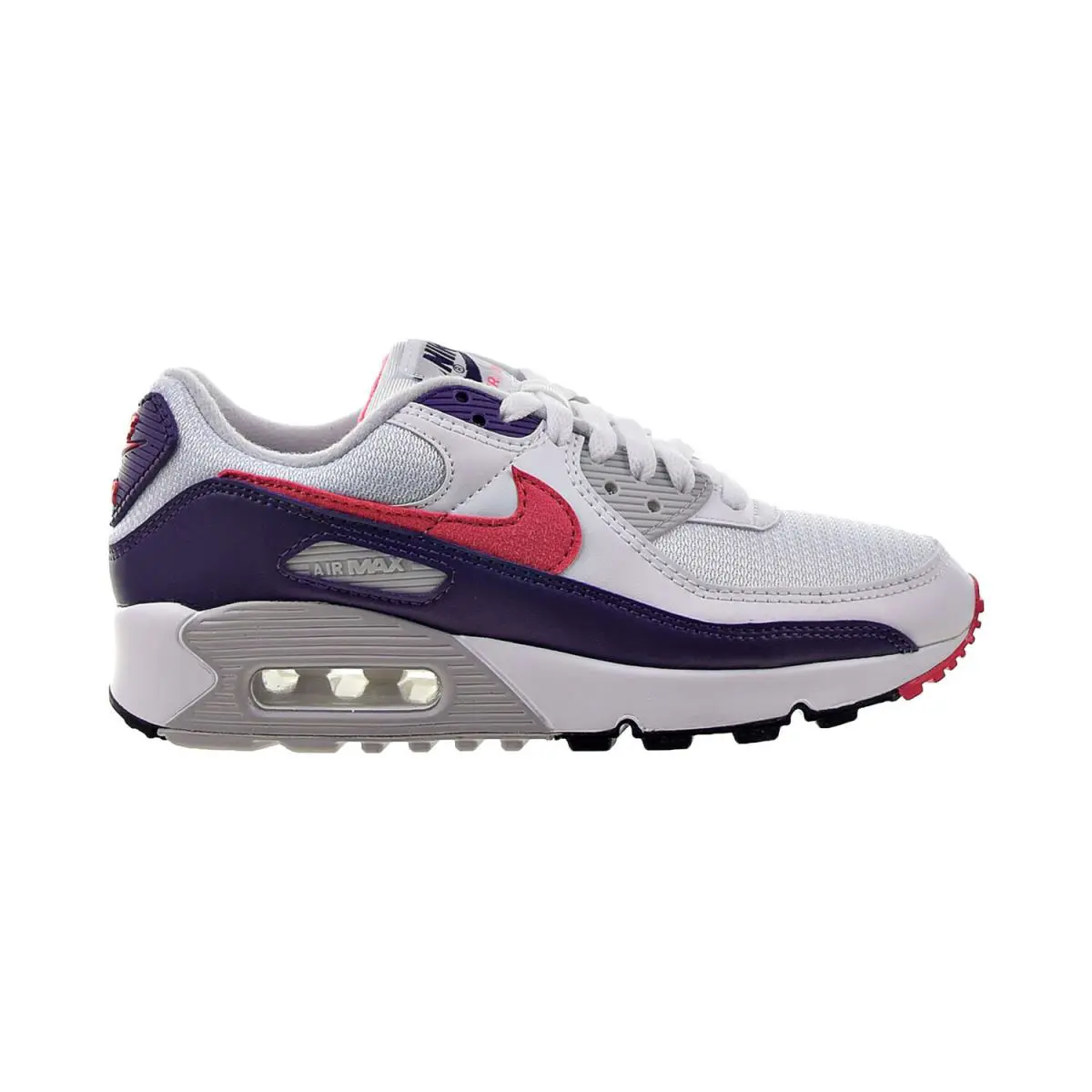 Nike Air Max Iii 90 Women`s Shoes White-flare-zen Grey-eggplant CW1360-100 - White-Flare-Zen Grey-Eggplant