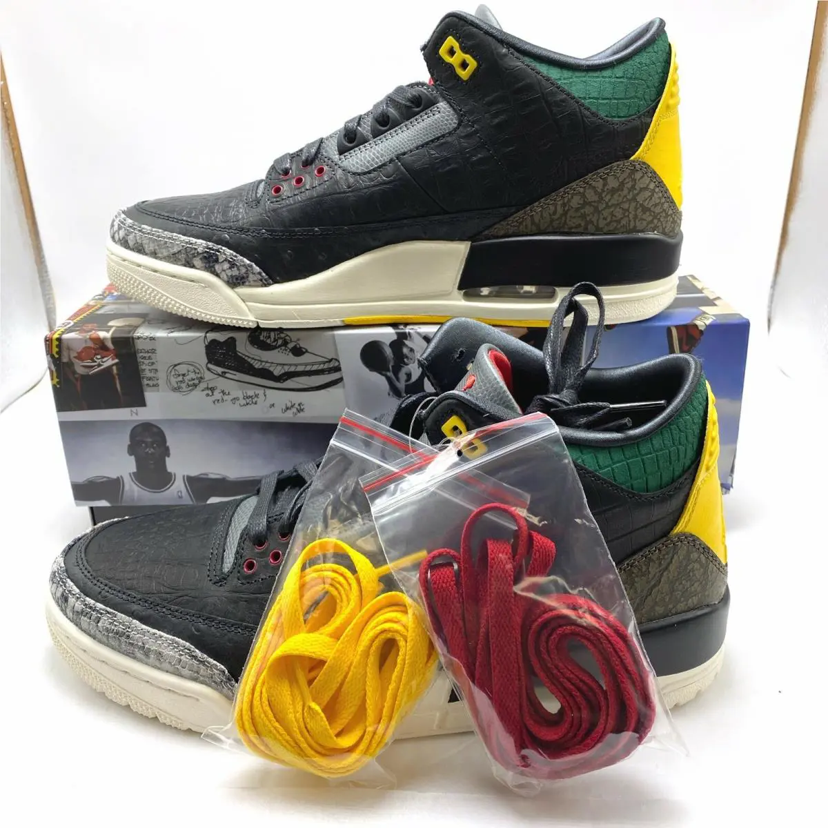 Nike shoes - Air Jordan 3 Retro - Air Retro - CV3583-003 - Black / Black - White - Gorge Green 0
