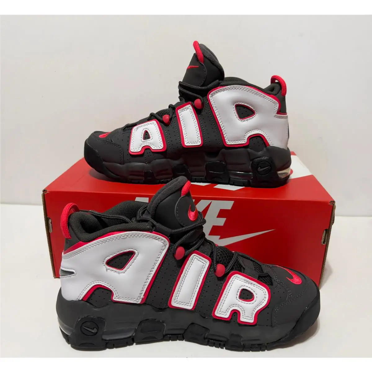 Nike shoes - Nike Air More Uptempo - Air More Uptempo - Medium Ash/Black/Sired Red/White 1