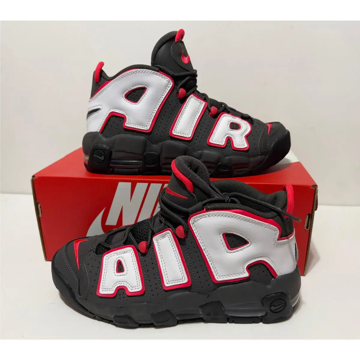 Nike shoes - Nike Air More Uptempo - Air More Uptempo - Medium Ash/Black/Sired Red/White 13