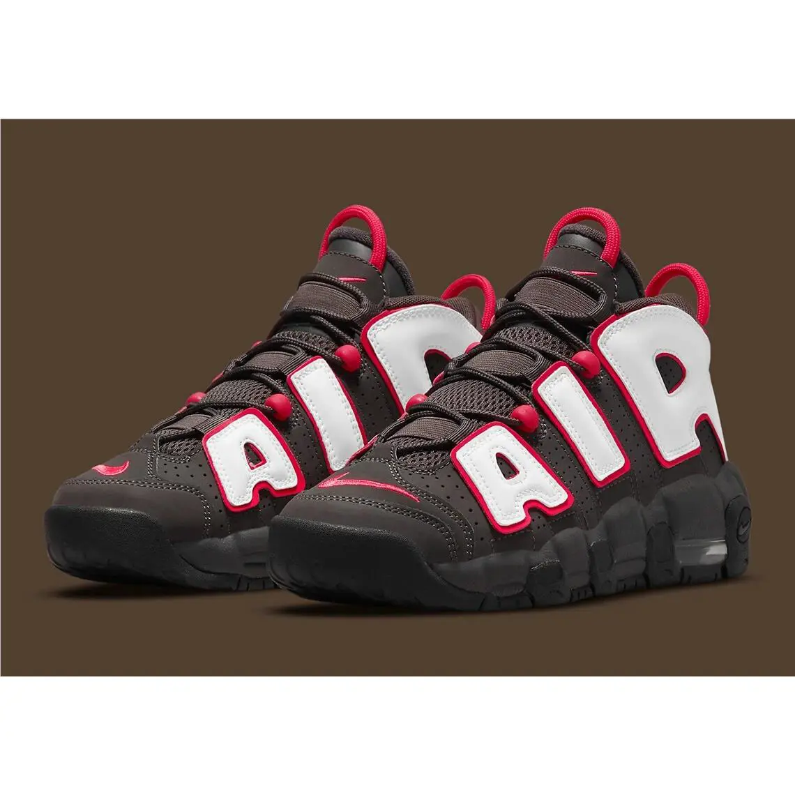 Nike shoes - Nike Air More Uptempo - Air More Uptempo - Medium Ash/Black/Sired Red/White 9
