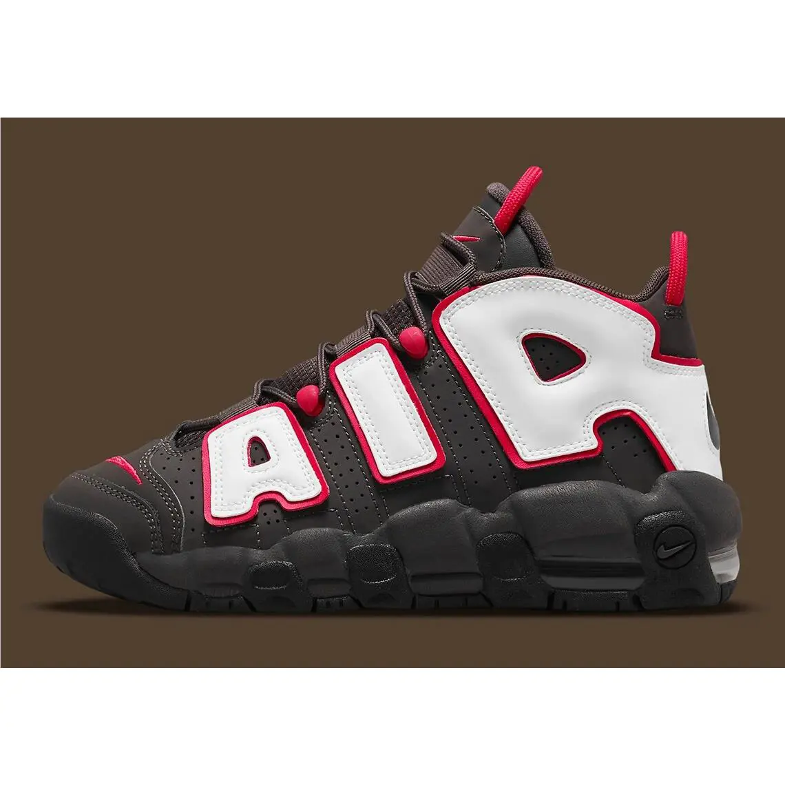 Nike shoes - Nike Air More Uptempo - Air More Uptempo - Medium Ash/Black/Sired Red/White 10