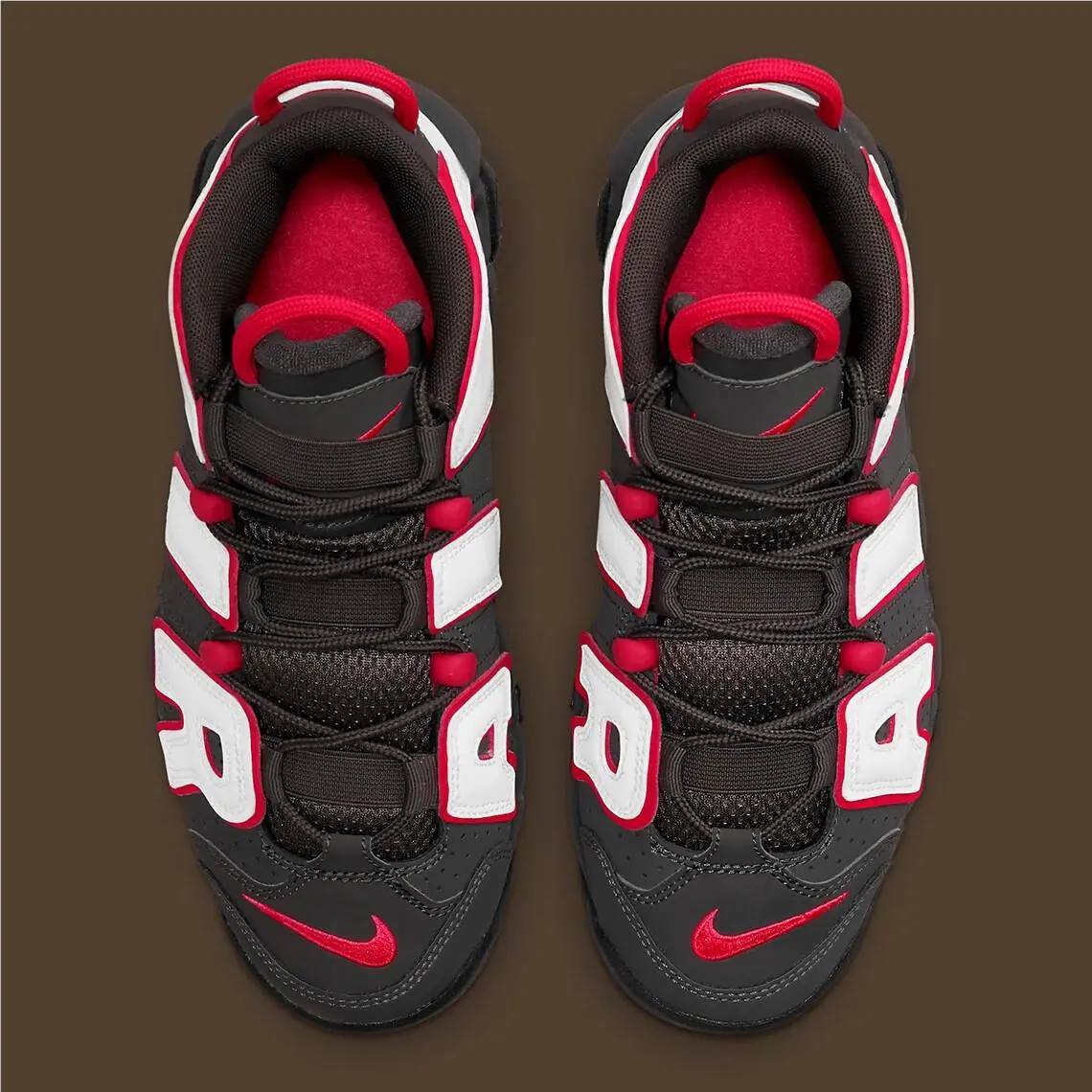 Nike shoes - Nike Air More Uptempo - Air More Uptempo - Medium Ash/Black/Sired Red/White 7