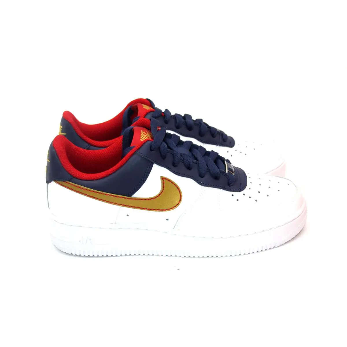 Nike shoes - Nike Air Force 1 - Air Force - WHITE/METALLIC GOLD-MIDNIGHT NAVY 5