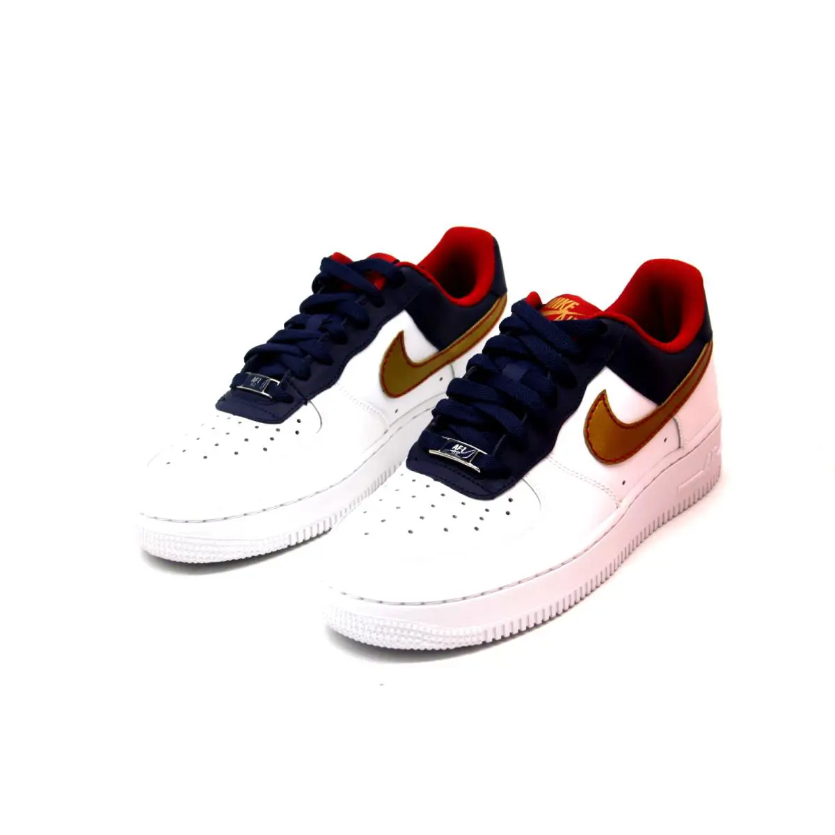 Nike shoes - Nike Air Force 1 - Air Force - WHITE/METALLIC GOLD-MIDNIGHT NAVY 8