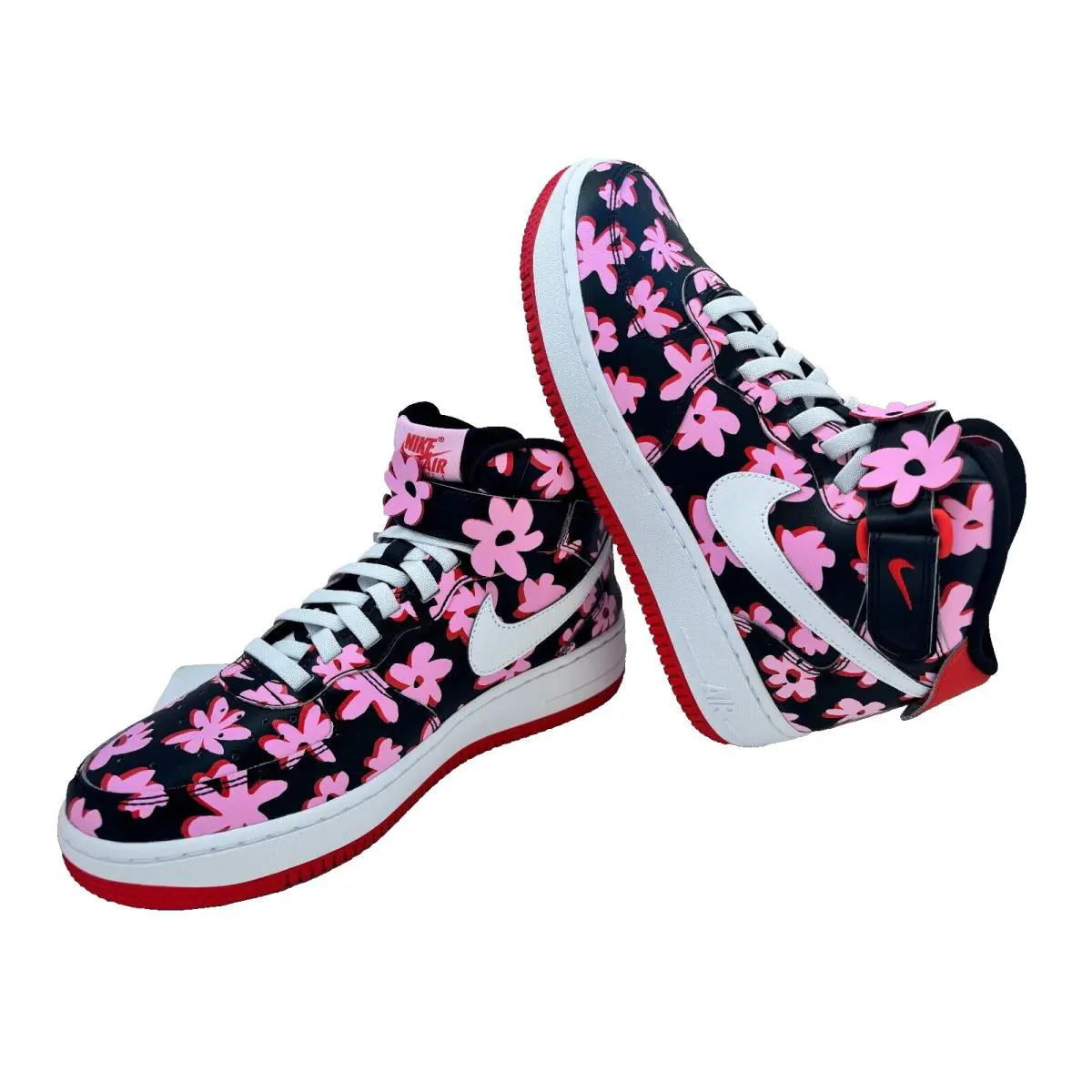 Nike shoes - AIR FORCE 1 MID EASYON SE GS - FQ3692-001 - BLACK/WHITE-PINK RISE 8