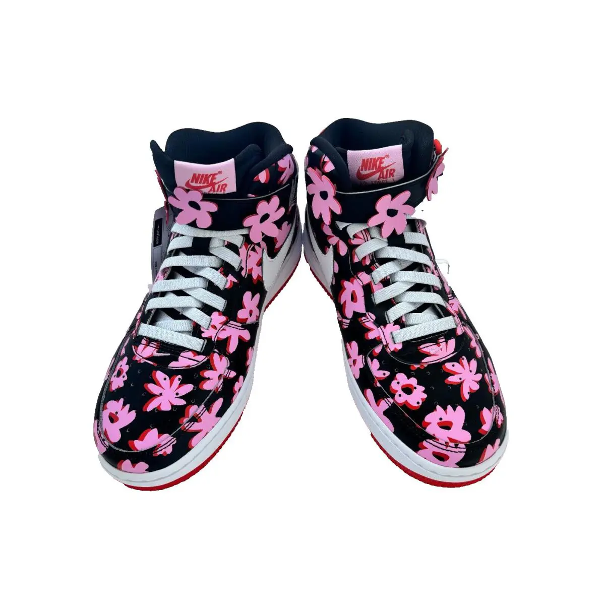 Nike shoes - AIR FORCE 1 MID EASYON SE GS - FQ3692-001 - BLACK/WHITE-PINK RISE 10