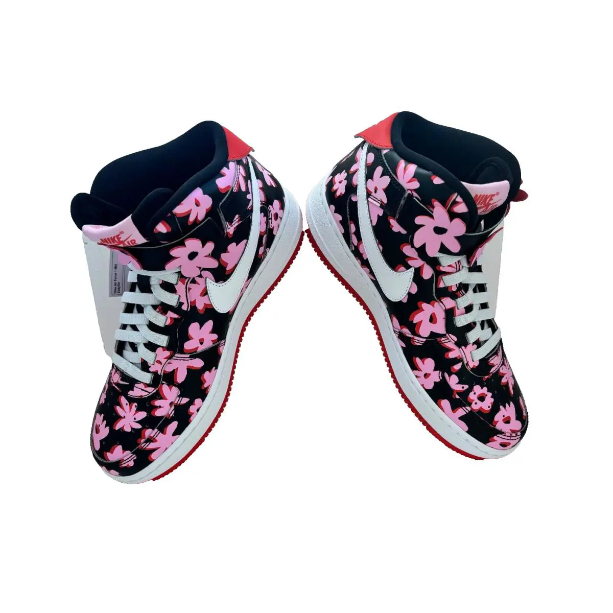 Nike shoes - AIR FORCE 1 MID EASYON SE GS - FQ3692-001 - BLACK/WHITE-PINK RISE 11