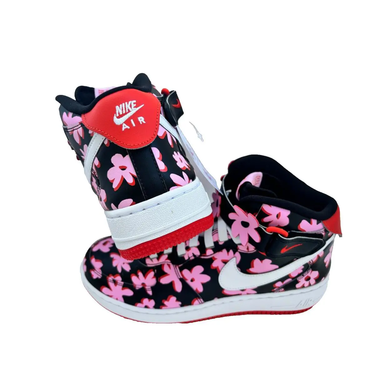 Nike shoes - AIR FORCE 1 MID EASYON SE GS - FQ3692-001 - BLACK/WHITE-PINK RISE 13