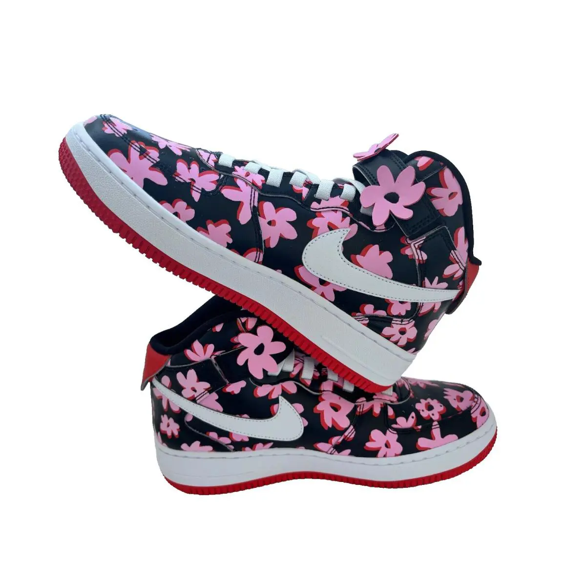Nike shoes - AIR FORCE 1 MID EASYON SE GS - FQ3692-001 - BLACK/WHITE-PINK RISE 0