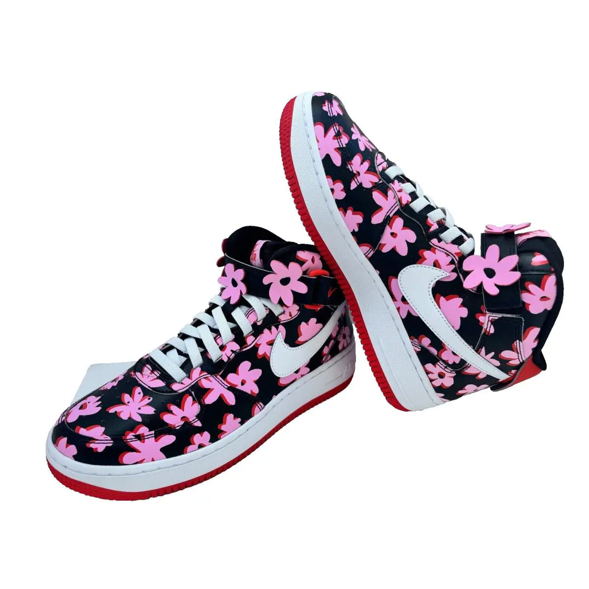 Nike shoes - AIR FORCE 1 MID EASYON SE GS - FQ3692-001 - BLACK/WHITE-PINK RISE 7