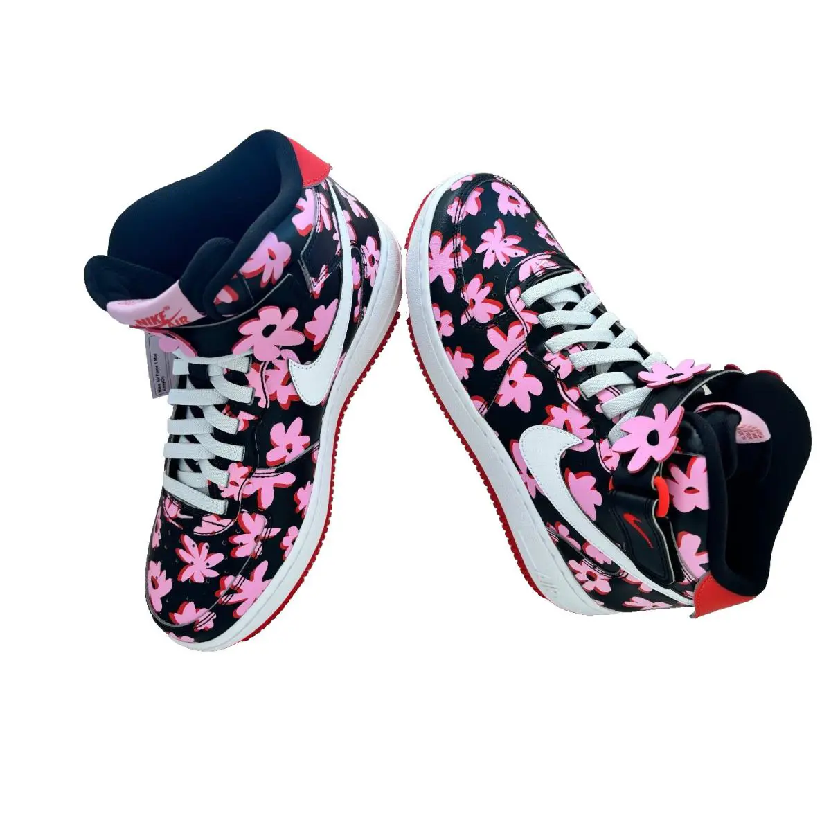 Nike shoes - AIR FORCE 1 MID EASYON SE GS - FQ3692-001 - BLACK/WHITE-PINK RISE 14