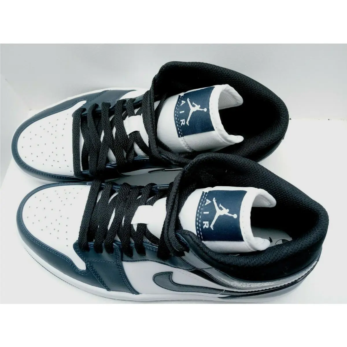 Nike shoes - Air Jordan 1 Mid - Air Mid - 554724-411 - NAVY Blue/WHITE 9