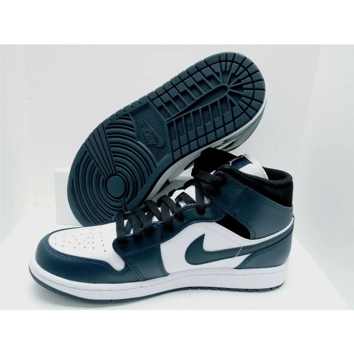 Nike shoes - Air Jordan 1 Mid - Air Mid - 554724-411 - NAVY Blue/WHITE 0
