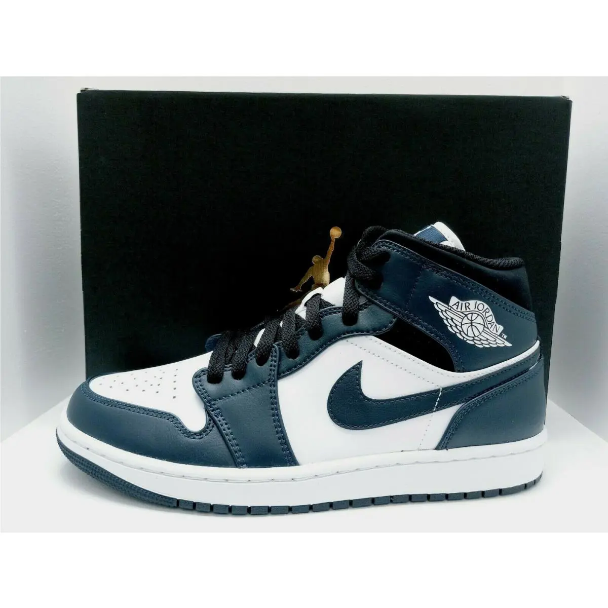 Nike shoes - Air Jordan 1 Mid - Air Mid - 554724-411 - NAVY Blue/WHITE 7