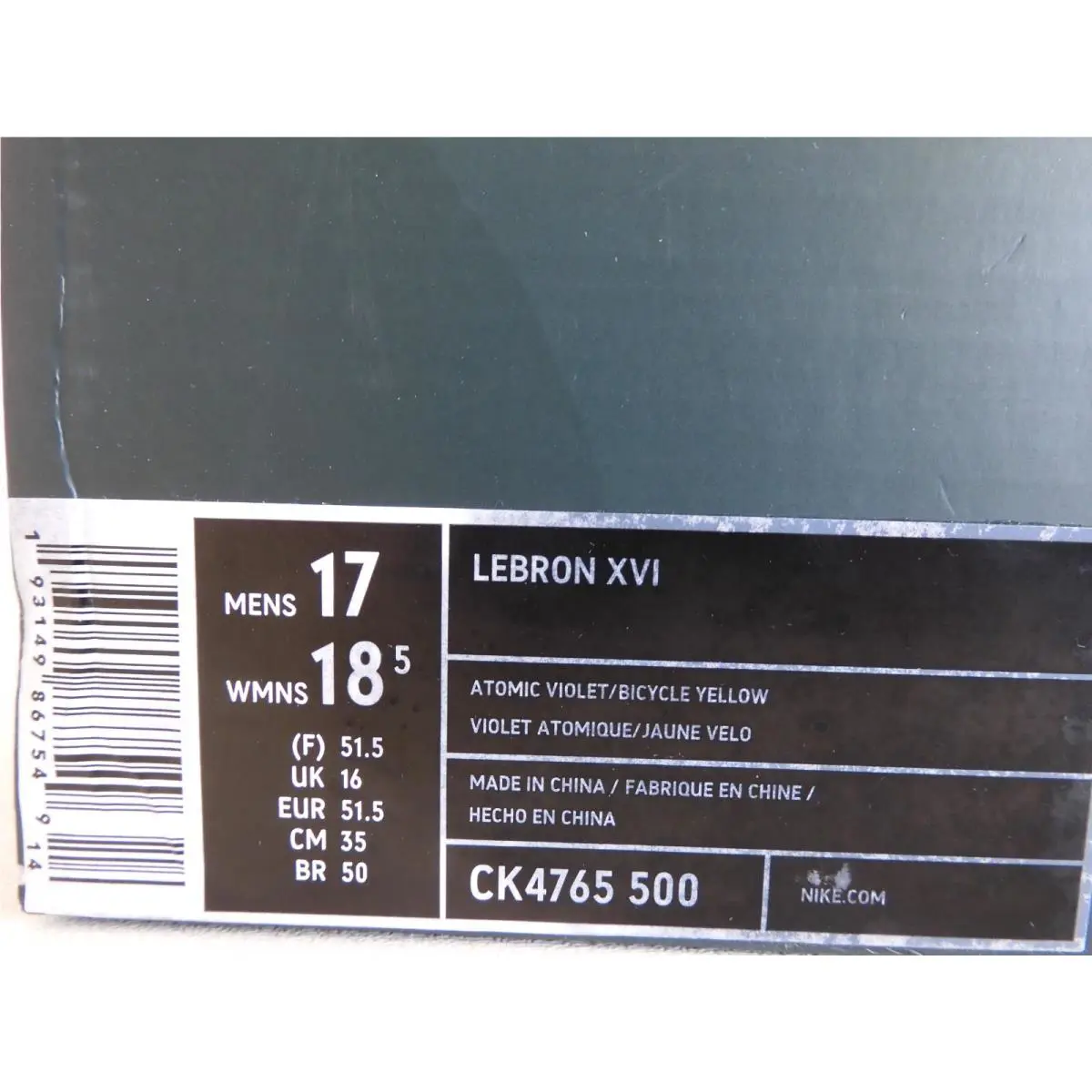 Nike shoes - Nike LeBron 16 - LeBron - CK4765-500 - Purple (UPC: 193149867549) 3