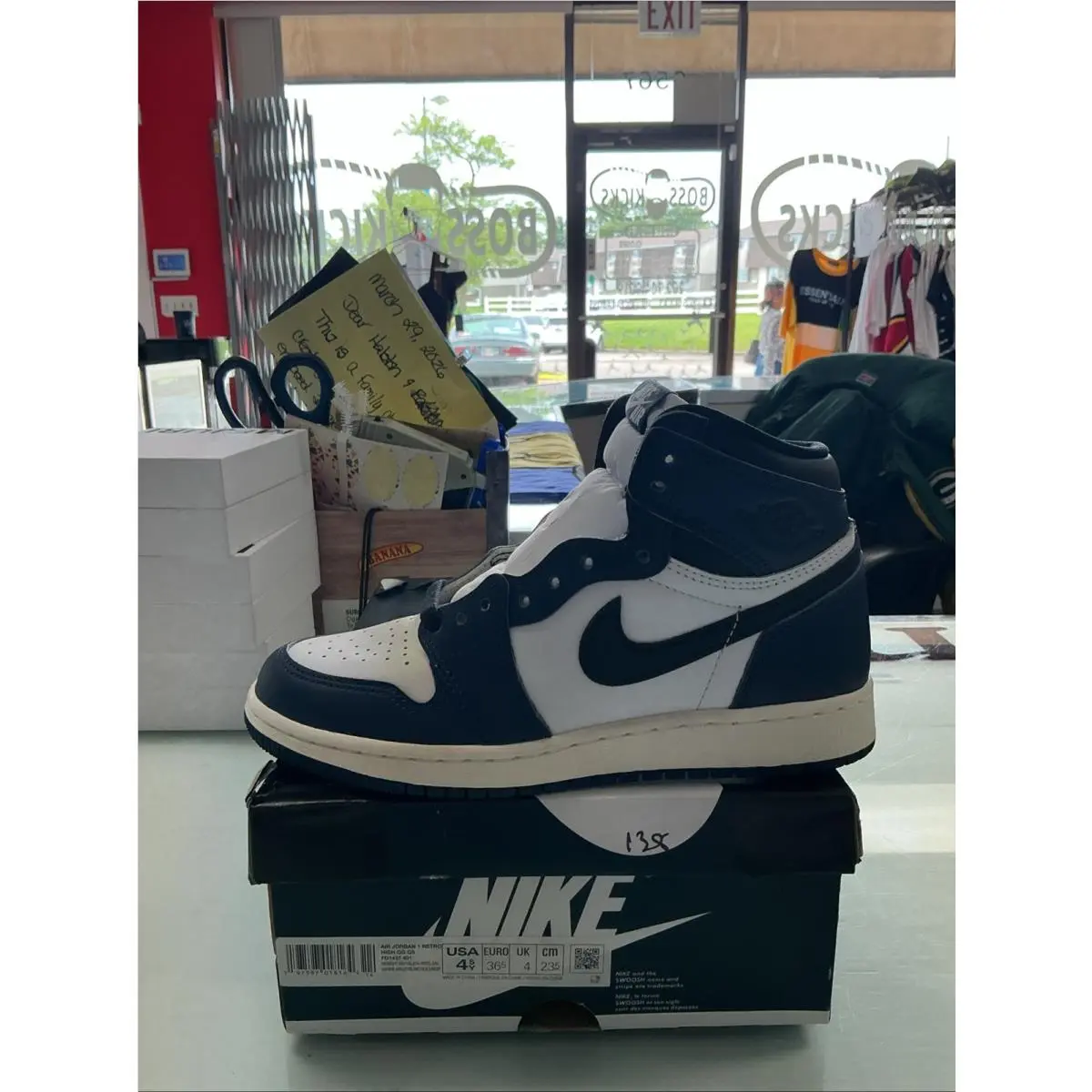 Nike shoes - Air Jordan 1 Retro High OG GS - FD1437-401 - Midnight Navy, White, Black 3