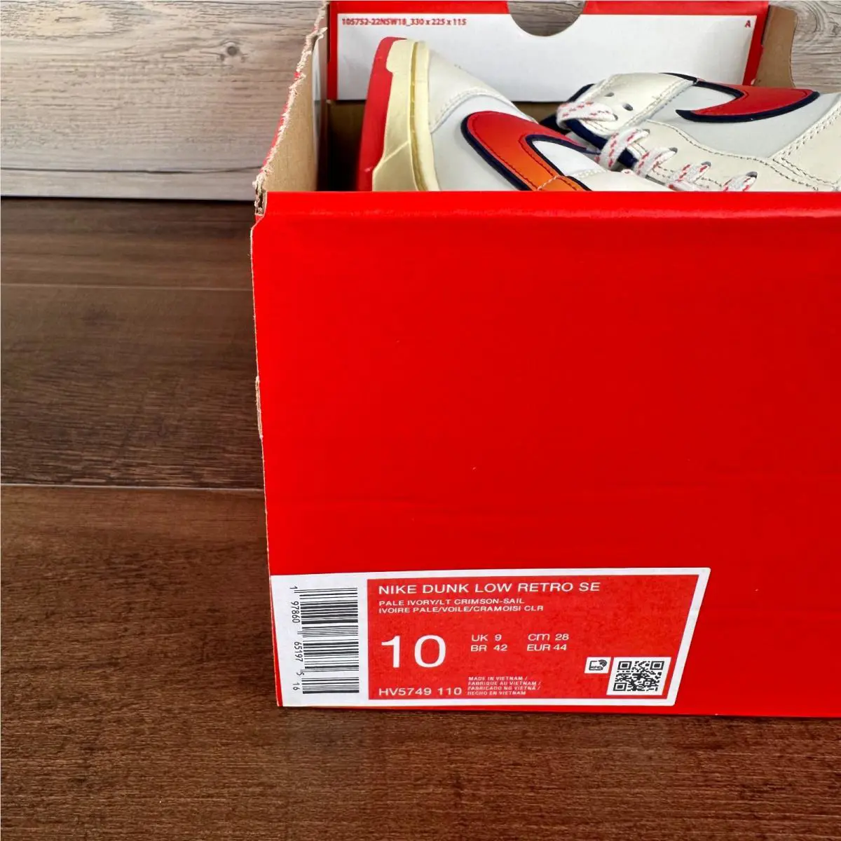 Nike shoes - Nike Dunks - Dunks - HV5749-110 - Pale Ivory/ LT Crimson-Sail 7