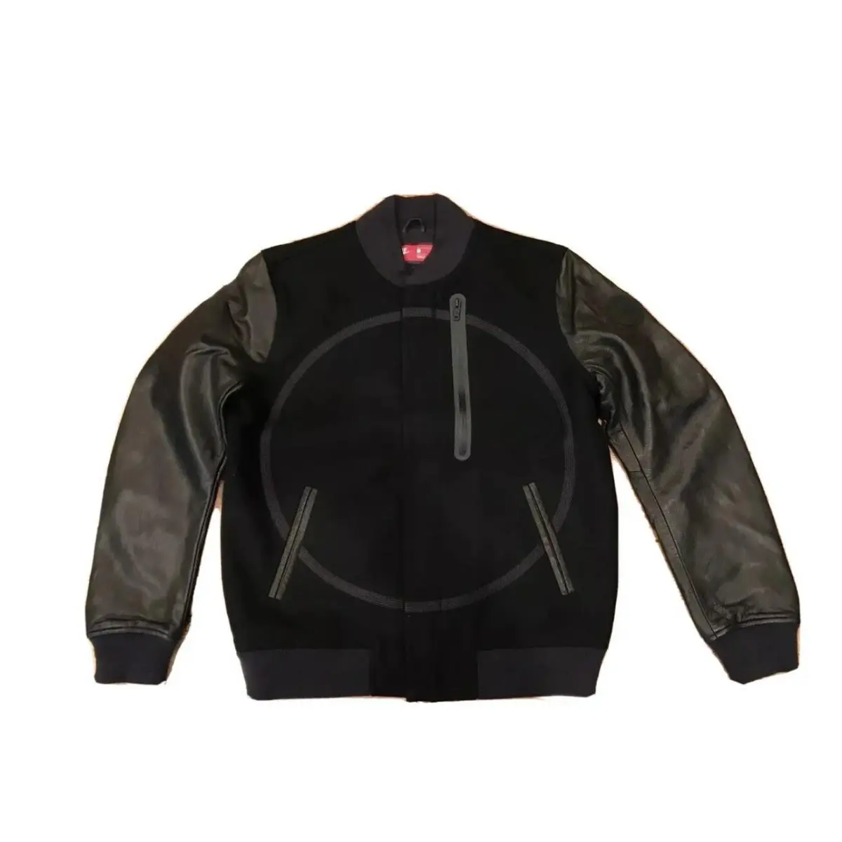 Nike Men M Air Destroyer OG Leather Bomber Wool Flight Jacket 857499 010
