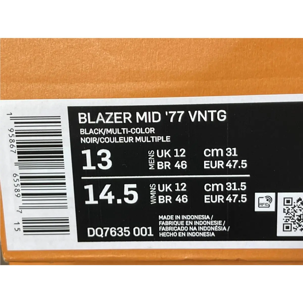 Nike shoes - Nike Blazer 77 - Blazer - DQ7635-001 - Black (UPC: 0195867655897) 6