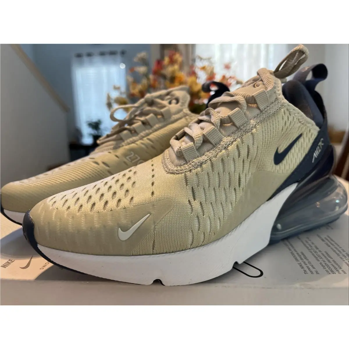 Nike shoes - Nike Air Max 270 - Air Max - FQ8783-072 - Light Bone/Diffused Blue-White 3