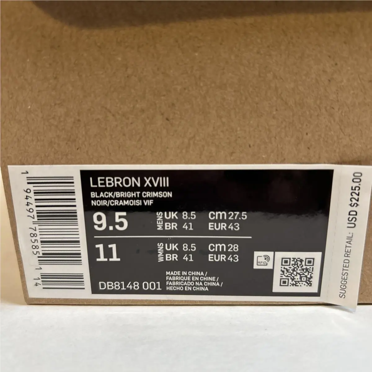 Nike shoes - Nike LeBron 18 - LeBron - DB8148-001 - Black (UPC: 00194497785851) 15