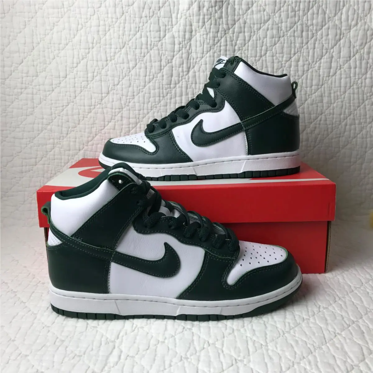 Nike Dunk High SP Shoes Men’s SZ 6 White `spartan Green` CZ8149-100
