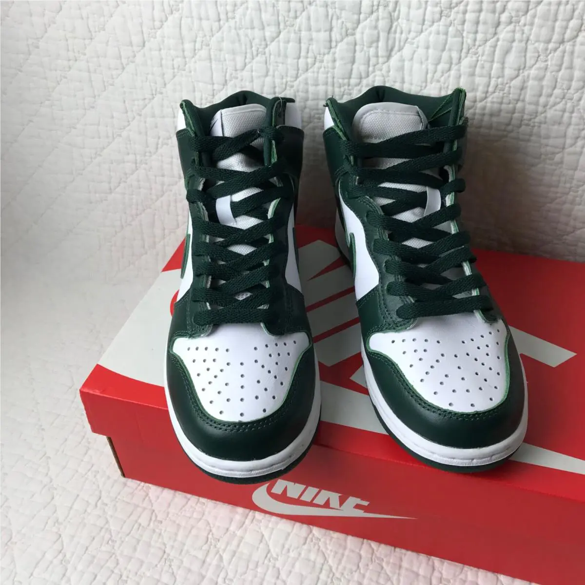 Nike shoes - Nike Dunk High - Dunk High - CZ8149-100 - White/Pro Green 7