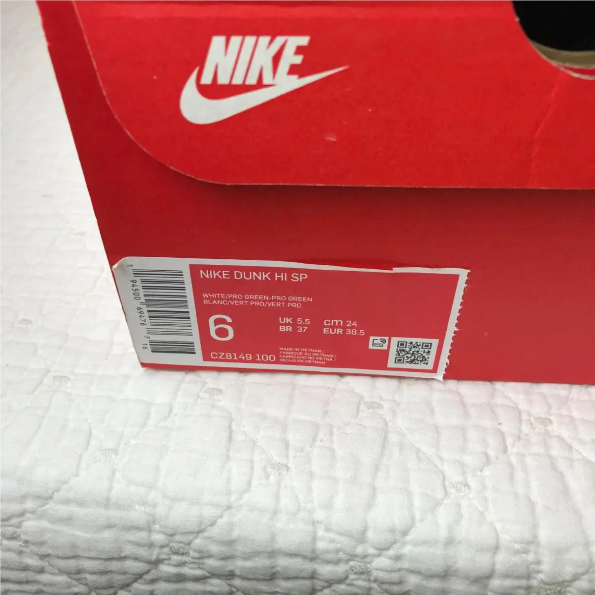 Nike shoes - Nike Dunk High - Dunk High - CZ8149-100 - White/Pro Green 9